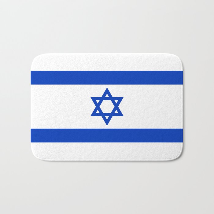 Israel Flag High Quality Image Bath Mat By Flags Society6