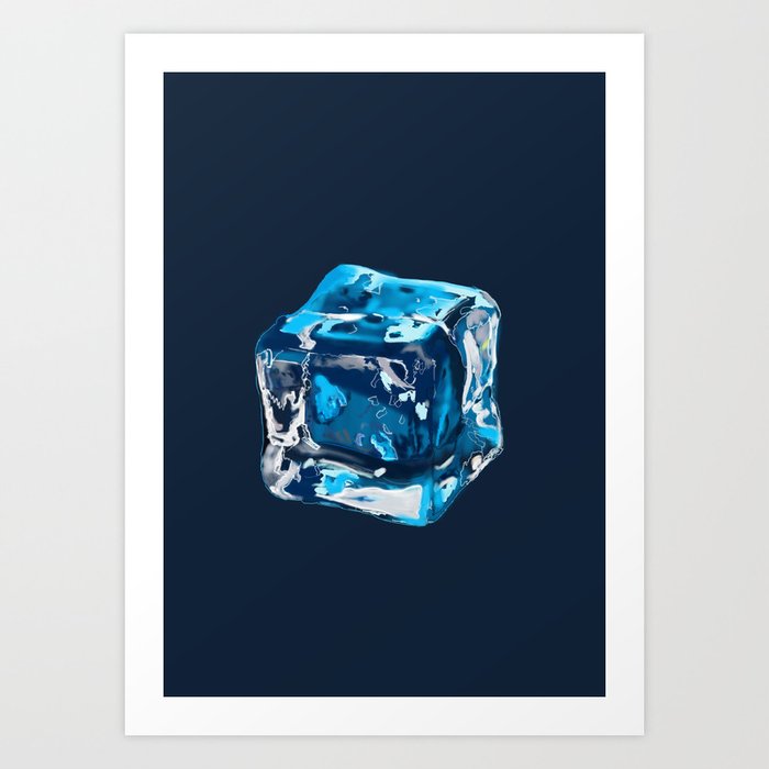 just chilln ice cube Art Print by agnes draws a line Society6