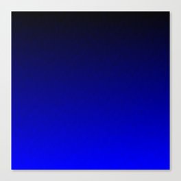 Midnight Black to blue ombre flame gradient Canvas Print