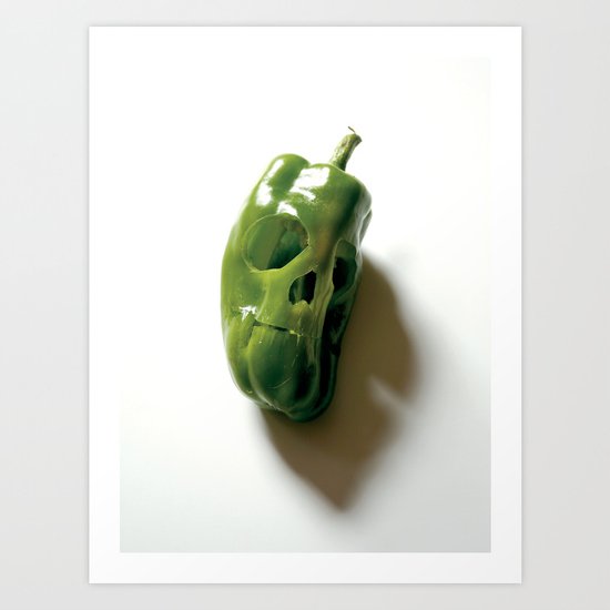 87. Bell Pepper Skull Art Print