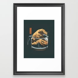 The Great Wave of Coffee Framed Art Print