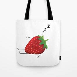 Strawberry sleeping Tote Bag