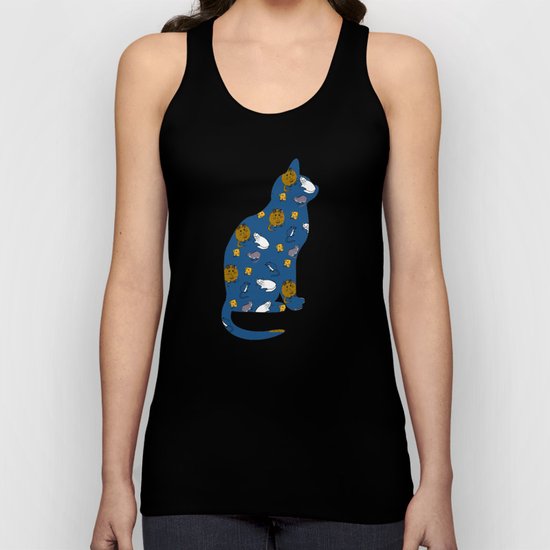 Mouse and Cat and Cheese Unisex Tank Top