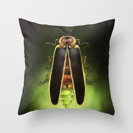 Lightning Bug - Firefly Throw Pillow