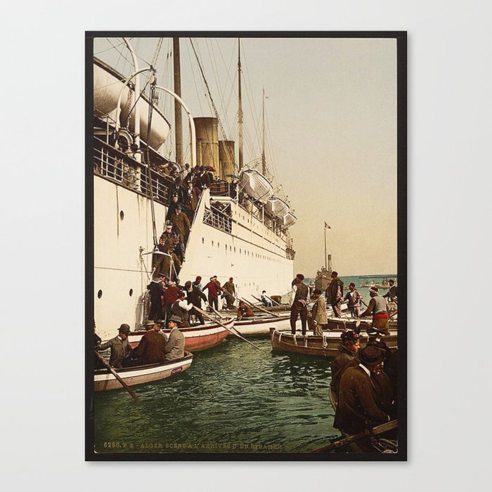 Boarding the Ship - vintage photograph Canvas Print
