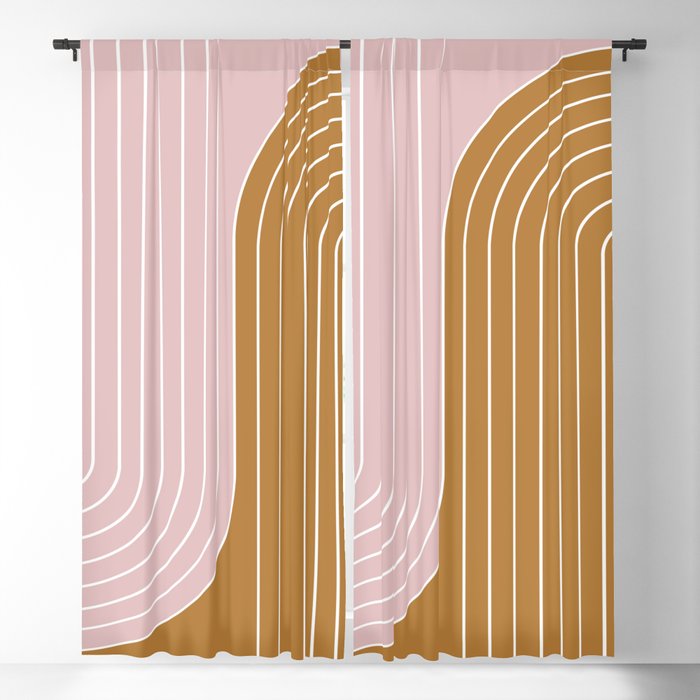 Two Tone Line Curvature XLI Blackout Curtain