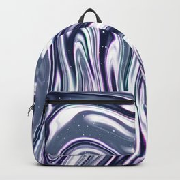 Pride Iridescent Space Vaporwave Marble Abstract Background Backpack