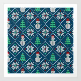 Christmas pattern Art Print