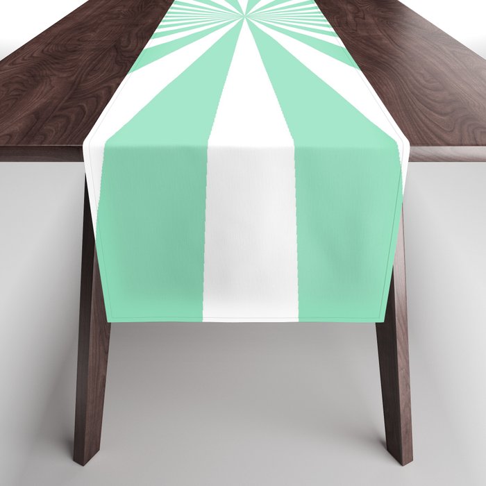 Starburst (Mint & White Pattern) Table Runner