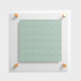 Green Gold Honeycomb Pattern Floating Acrylic Print