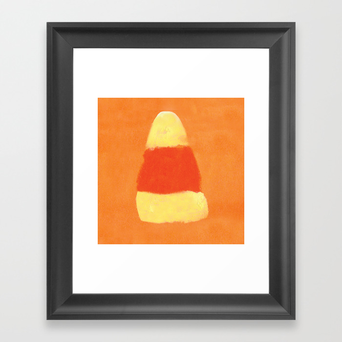Orange Candy Corn Framed Art Print By Loveofdrawing Society6
