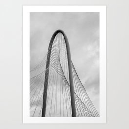 Being pulled in every direction Art Print | Blackandwhite, Tension, Bridge, Architecture, Photo, Margarethunthill, Monochrome, Minimalism, Dallas, Infrastructure 