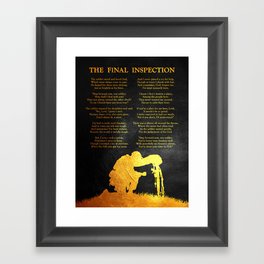 The Final Inspection - A Soldier's Poem Framed Art Print
