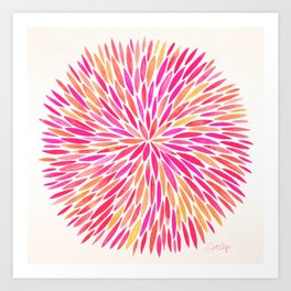 Watercolor Burst – Pink Ombré Art Print