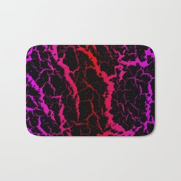 Cracked Space Lava - Pink/Red Bath Mat