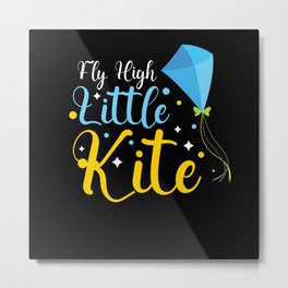 Kite Flying Kite Fan For Fite Flying Lovers Metal Print | Outlinekite, Thingskite, Lineskite, Geometrykite, Minimalismkite, Kiteoutline, Flyingkite, Retrokite, Minimalistkite, Kiteflying 