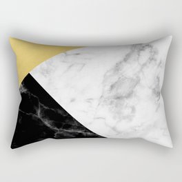 Marble & Gold Collage Rectangular Pillow