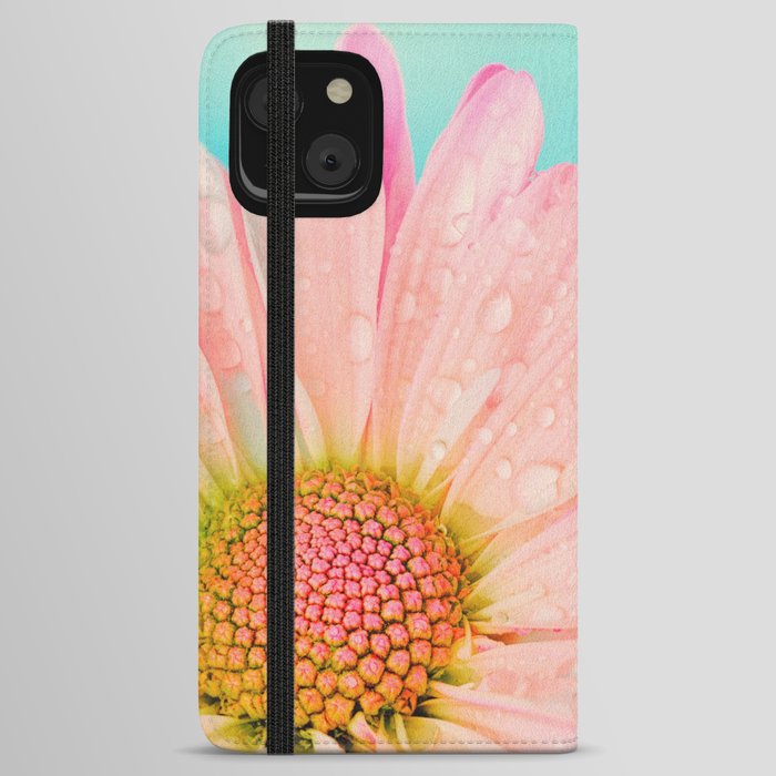 Retro pastel summer daisy iPhone Wallet Case
