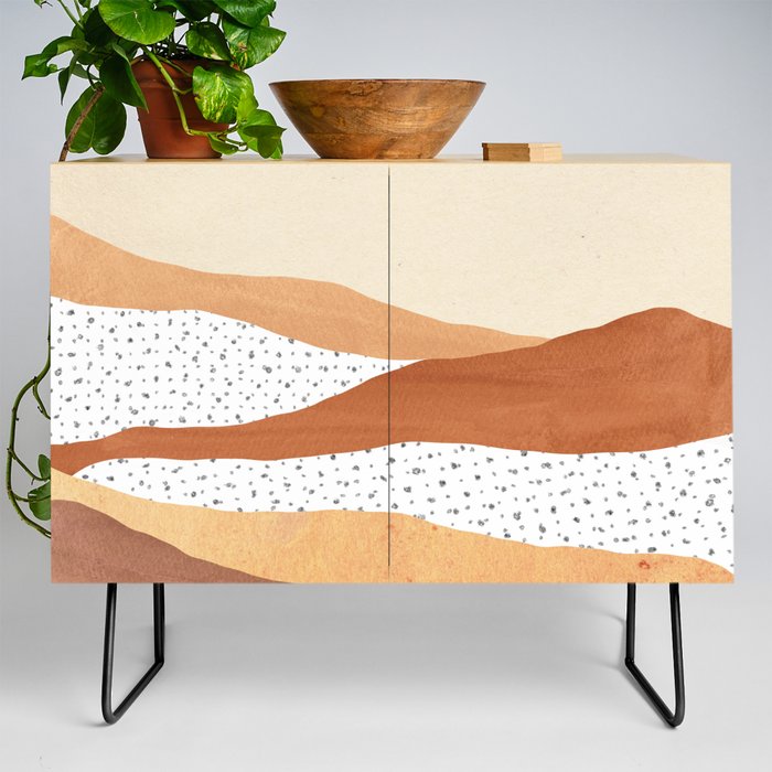 Abstract warm hills  Credenza