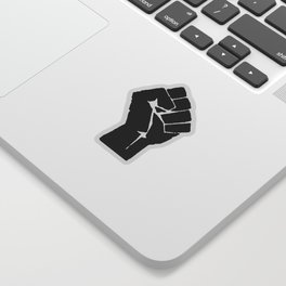 Black Power Fist Sticker