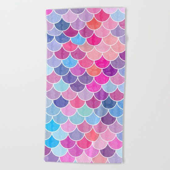 Watercolor Lovely Pattern VIV Beach Towel