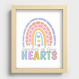 Teacher of tiny hearts Recessed Framed Print