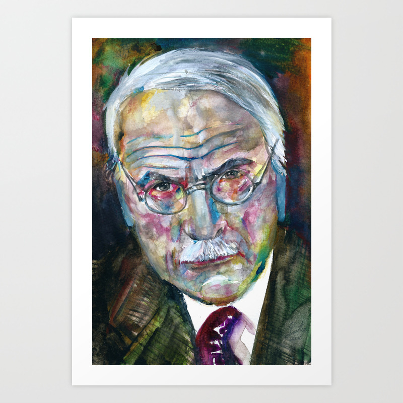 Carl Jung Watercolor Portrait 3 Art Print By Lautir Society6