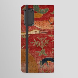 Animal Grotesques Mughal Carpet Fragment Digital Painting Android Wallet Case