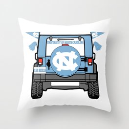 UNC Jeep Throw Pillow