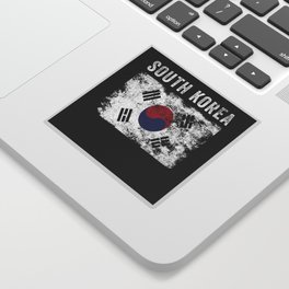 South Korea Flag Distressed Sticker