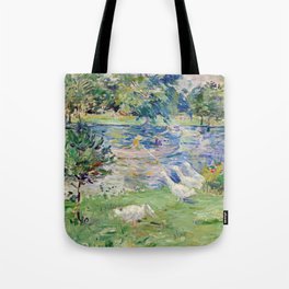Berthe Morisot - Girl in a Boat with Geese Tote Bag