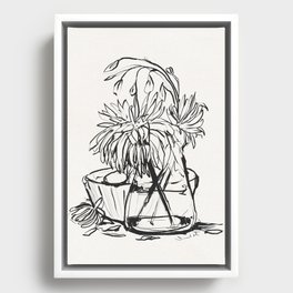 Flowers in a Vase Framed Canvas