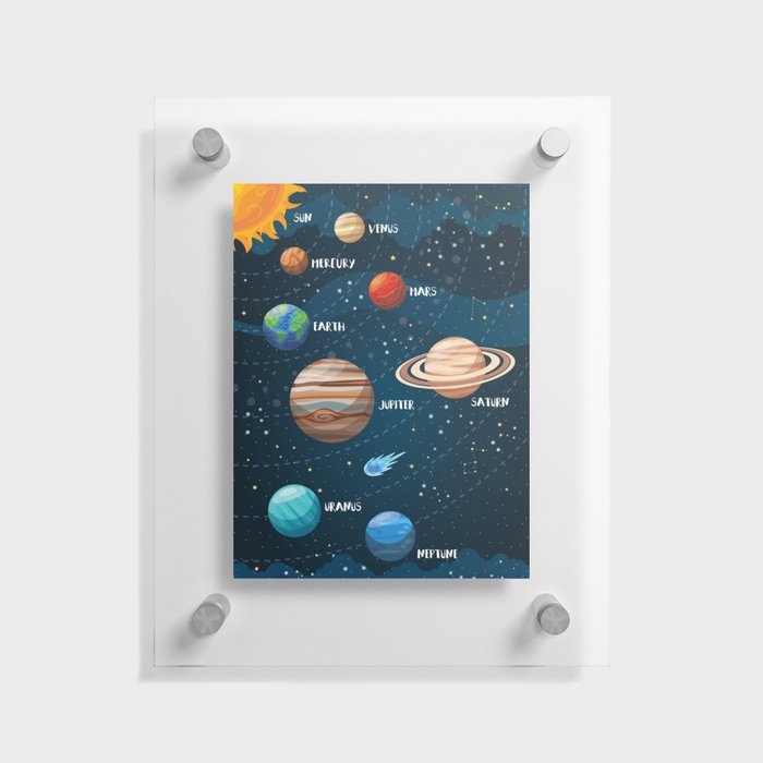 Solar system Floating Acrylic Print