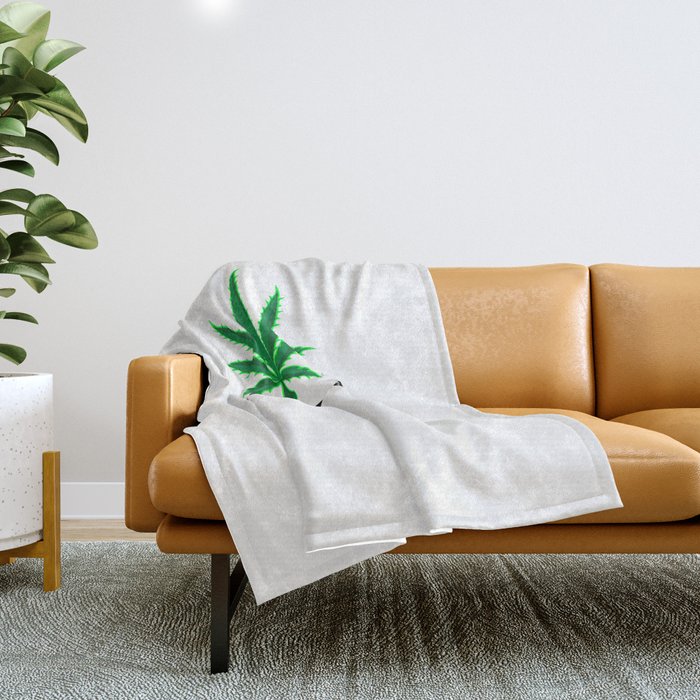 I'd Hit That Pot Leaf and Pipe Throw Blanket