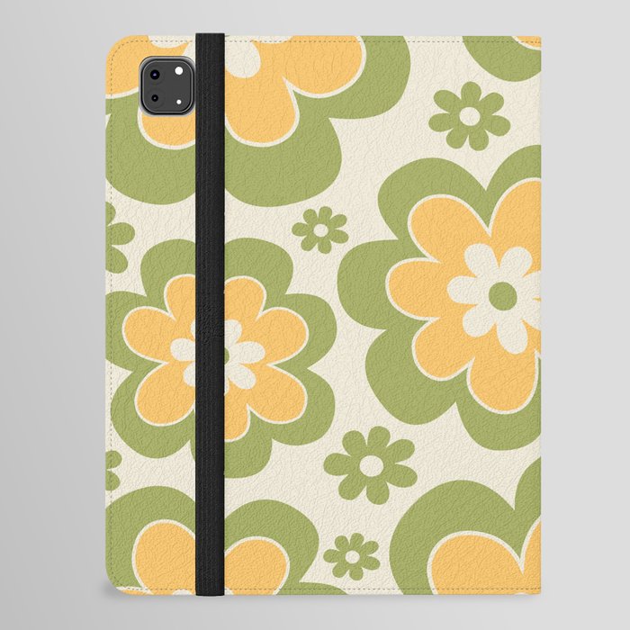 Colorful Retro Flower Pattern 599 iPad Folio Case