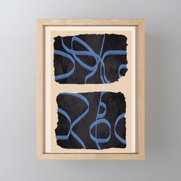 Abstract Line Flow 01 Framed Mini Art Print