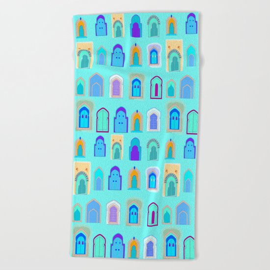 Moroccan Doors Beach Towel