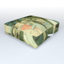 William Blake "Oberon, Titania and Puck with Fairies Dancing" Outdoor Floor Cushion