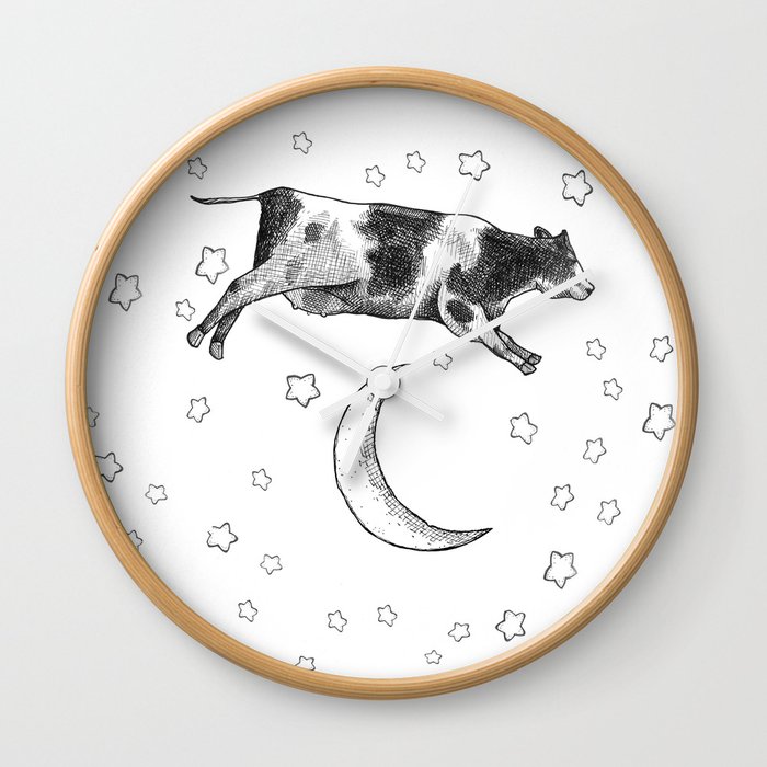 Cow Jumping Over The Moon Wall Clock