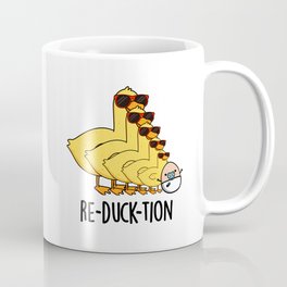 RE-duck-tion Cute Animal Duck Pun Coffee Mug