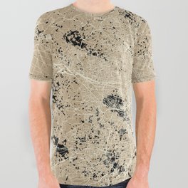Vienna, Austria - Vintage City Map All Over Graphic Tee