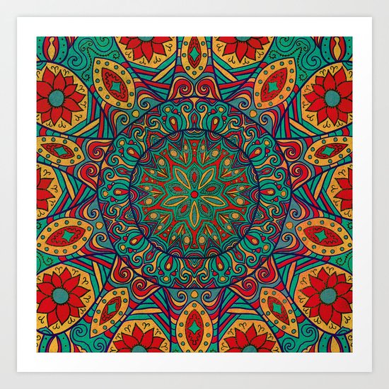 Tribal Mandala Art Print