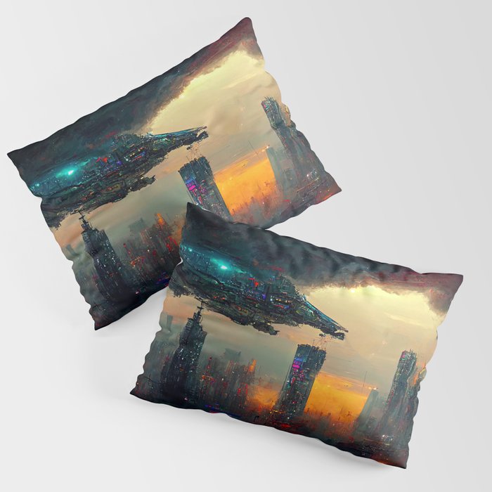 Flying to the Infinite City Pillow Sham