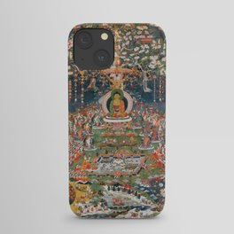 Amitayus, the Buddha of Eternal Life, 18th Century Tibet Painting iPhone Case