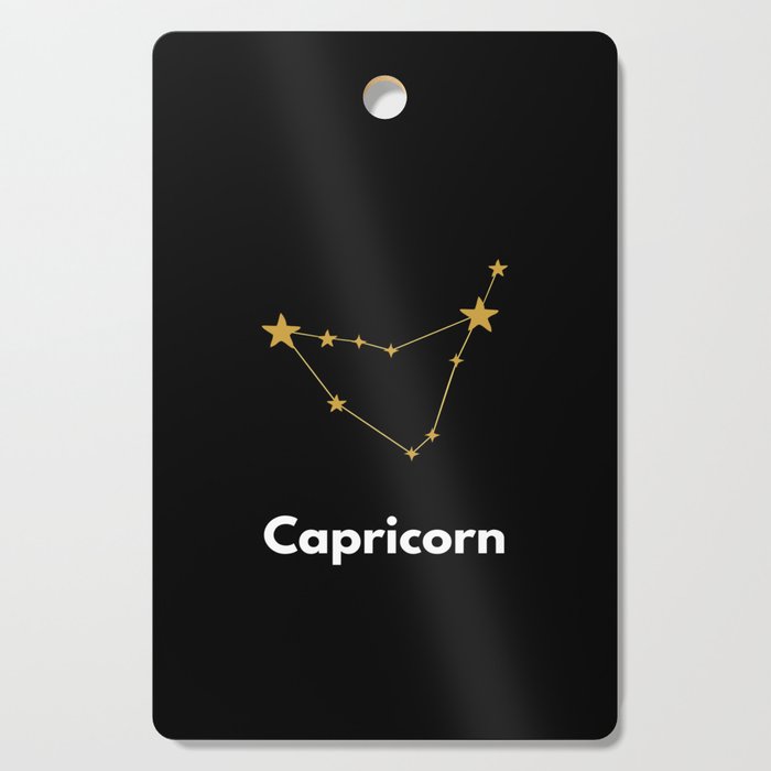Capricorn, Capricorn Zodiac, Black Cutting Board