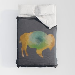 Rainbow Yellowstone Bison Comforter