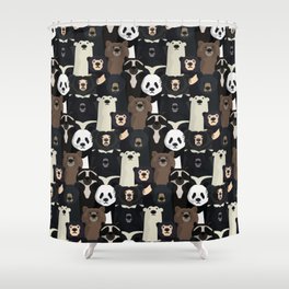 Bears of the world pattern Shower Curtain