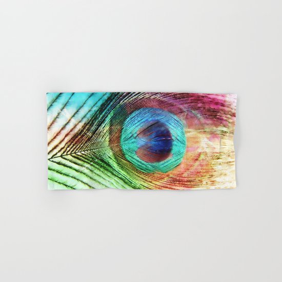 Peacock Feather Hand & Bath Towel