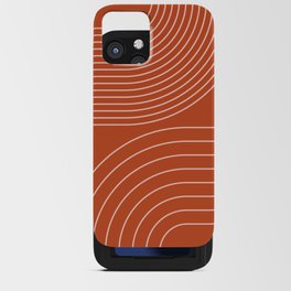 Geometric Lines Pattern 4 in Rust Rose Goldn (Rainbow Abstract) iPhone Card Case