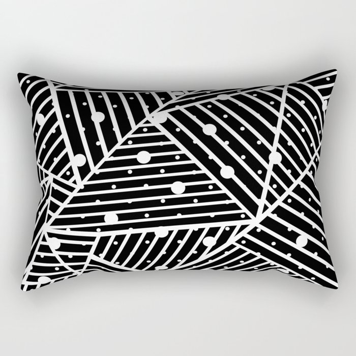 Abstraction Spots Close Up Black Rectangular Pillow